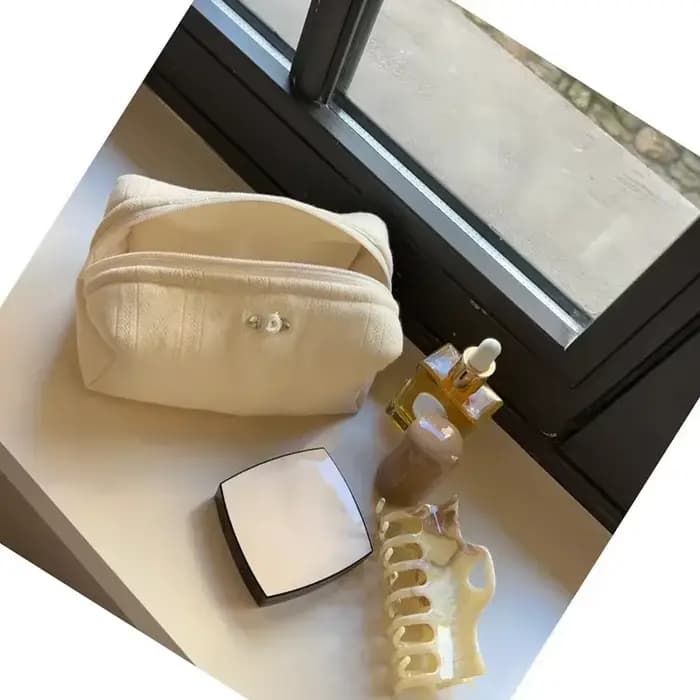 Trousse de maquillage florale matelassurera avec fermeture éclair, trousse de toilette à imprimé flo