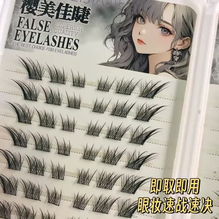 Faux-cils auto-adhésifs sans colle, grande capacité, œil de renard moelleux, Volume naturel, réutili