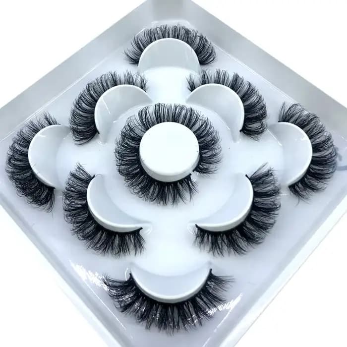 5 paires de cils moelleux 8-25mm 3D cils de vison longs et épais faux cils naturels en gros cils ven