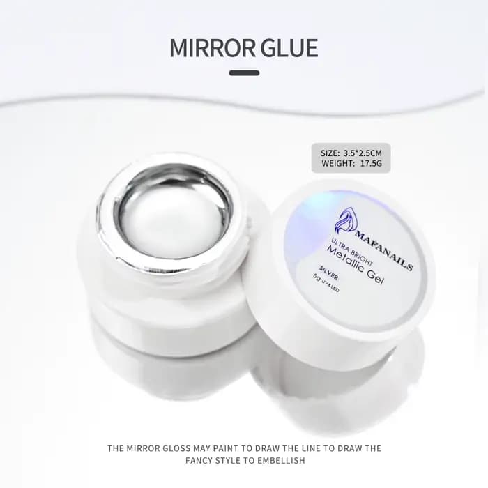 Vernis à ongles métallique miroir, vernis Semi-permanent, effet chromé miroir, peinture argentée, Ge