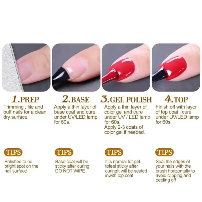 Clou Beaute 15ml rouge noir blanc vert néon Gel vernis à ongles couche de finition velours haut 400