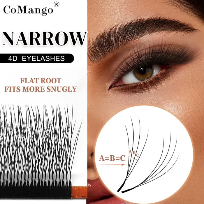 CoMango Cils 3D W spark clover, extension de cils volume russe, style 3D, éventails préformés, cils