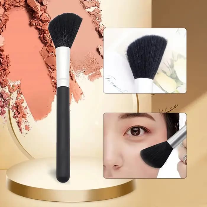 Pinceau à poudre pinceaux de maquillage professionnels noir fond de teint multifonctionnel Blush scu