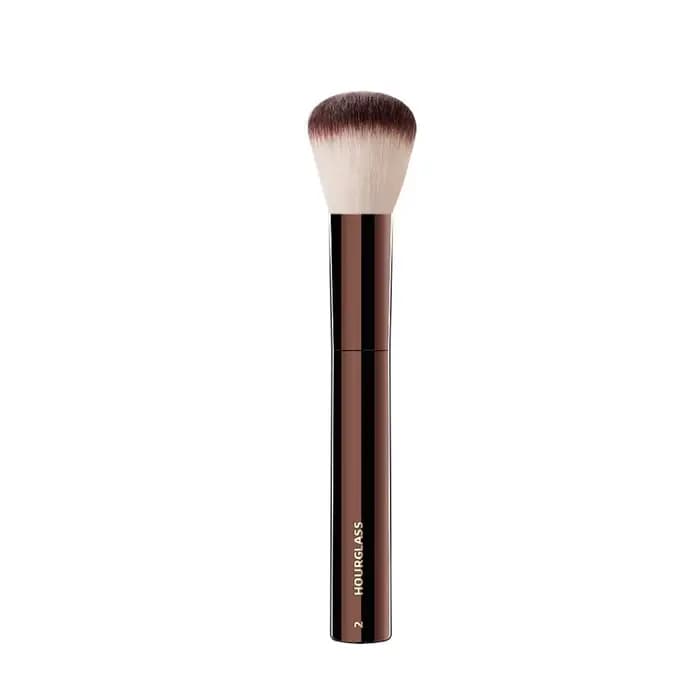 Pinceau de maquillage sablier-pinceau de fond de teint/blush No.2, en Fiber douce et respectueuse de