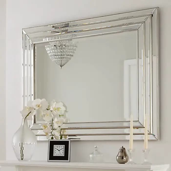 Miroir de maquillage rectangulaire en macramé, Design créatif pour dortoir, esthétique, accessoires