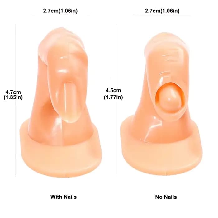1 pièces en plastique doigt Mode manucure pratique doigt ongles mode débutants formation acrylique U