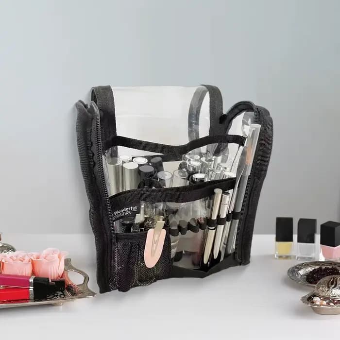 Sac de maquilleurs, sac à cosmétiques Portable, organisateur avec fermeture éclair, trousse de toile