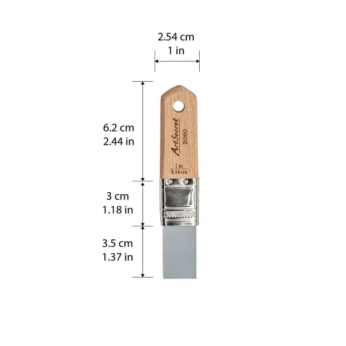 Artsecert 1-4 pièces pinceau en Silicone manche court en bois pinceaux plats flexibles pour peinture