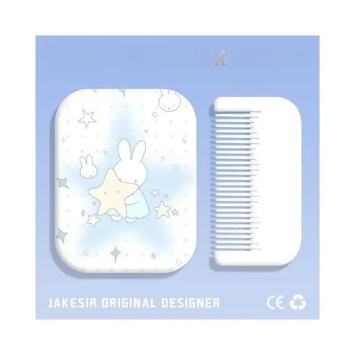 Miroir de maquillage amusant avec dessin animé Miffy Rabbit, miroir de maquillage mignon, petit, por