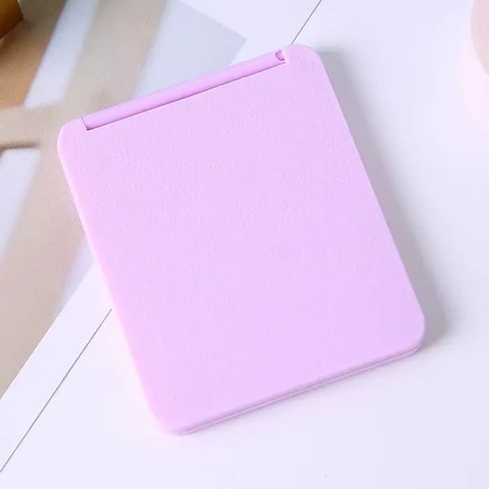 Mini miroir de maquillage carré pliable portable, double face, compact, cosmétique de poche