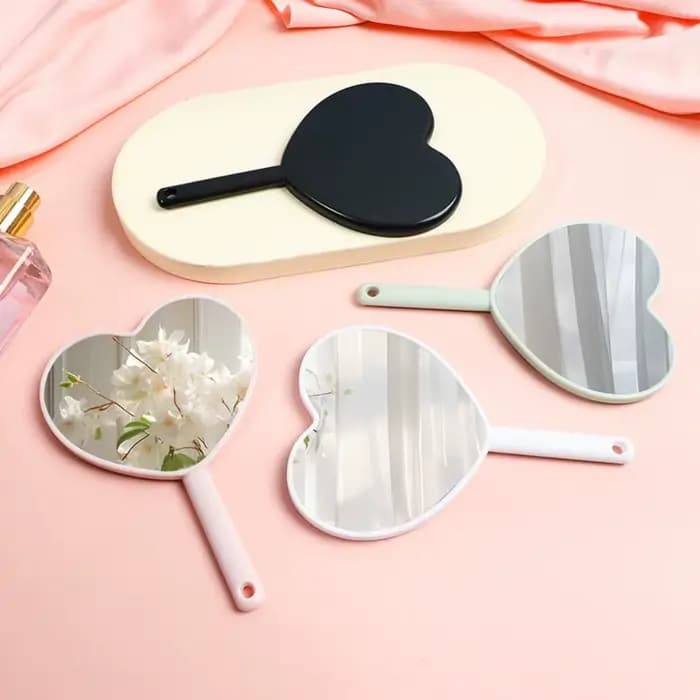 Miroir de maquillage de style Sweet Girl, mode, amour, déterminer, adapté au transport, mignon