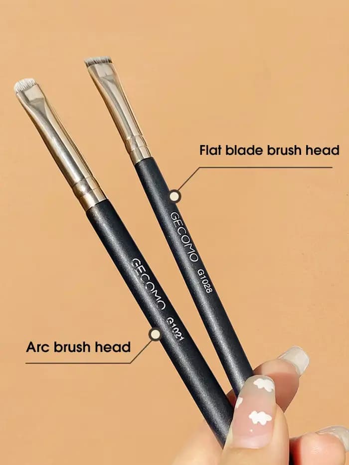 Brosse à Eyeliner, brosse à sourcils, ne mange pas de poudre, lame facile à tirer, brosse à tête pla