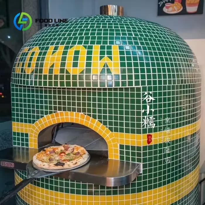 Four à pizza commercial personnalisable, grand format, style napolitain, en briques, 500 degrés, éle