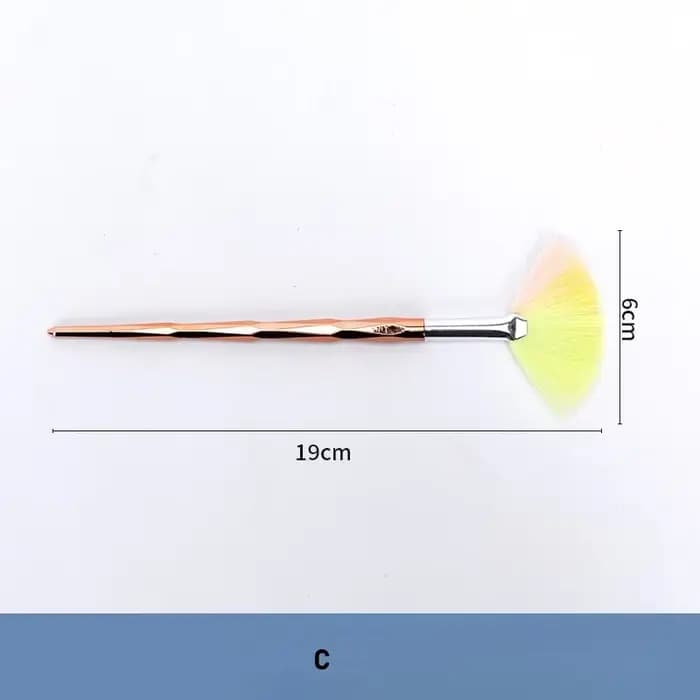 Brosse en éventail de coloration en céramique, poils souples en Nylon, bricolage, peinture sous glaç