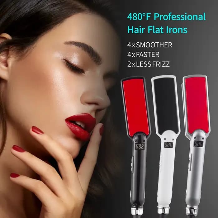 MCH-Fer pio en Titane 480F Haute Température 2 en 1, Lisseur de Cheveux, Bigoudi Professionnel, Plaq