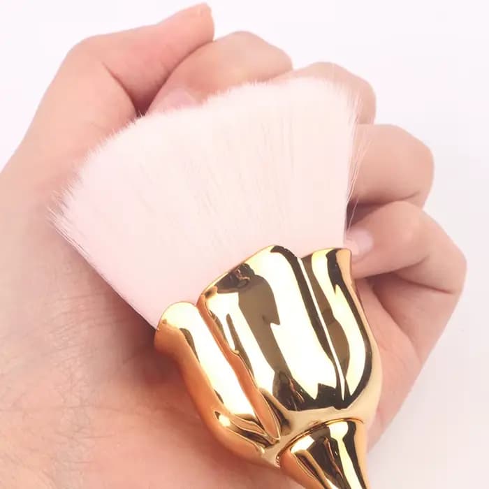 Brosse douce en forme de Rose pour manucure, brosse anti-poussière pour Nail Art, vernis Gel, nettoy