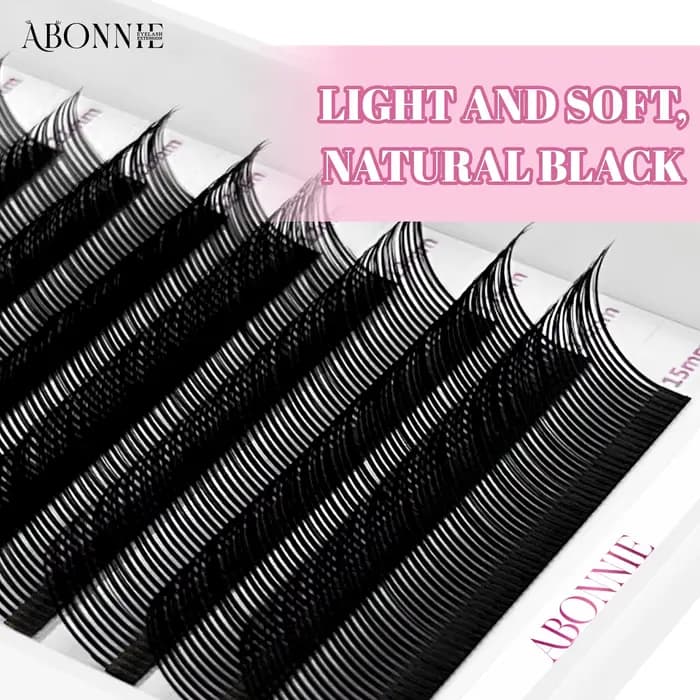Abonnie 5D fleur humide cils Extensions cils individuels brun Volume doux 5D floraison fée faux faci