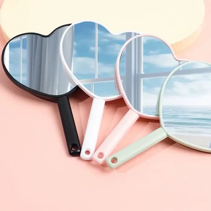 Miroir de maquillage de style Sweet Girl, mode, amour, déterminer, adapté au transport, mignon