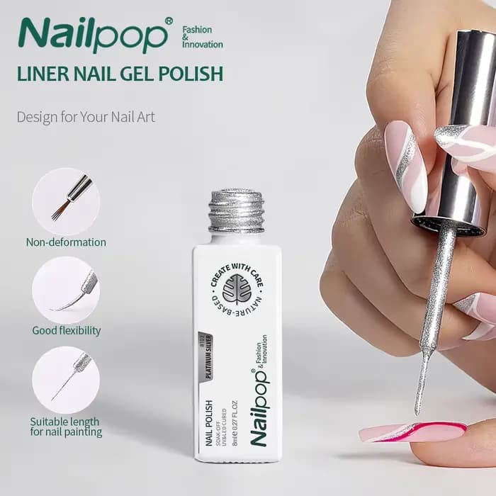 NAILPOP Gel vernis à ongles Liner 8ML 5 couleurs Nail Art peinture Gel pour pointes françaises tourb