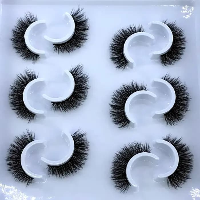 Nouveau 6 paires 10-25mm faux cils 100% cils de vison cils de vison naturel Volume dramatique Extens