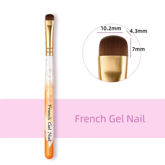 Pinceau de nail art français de qualité supérieure, manche élégant, pour manucures en gel UV acryliq