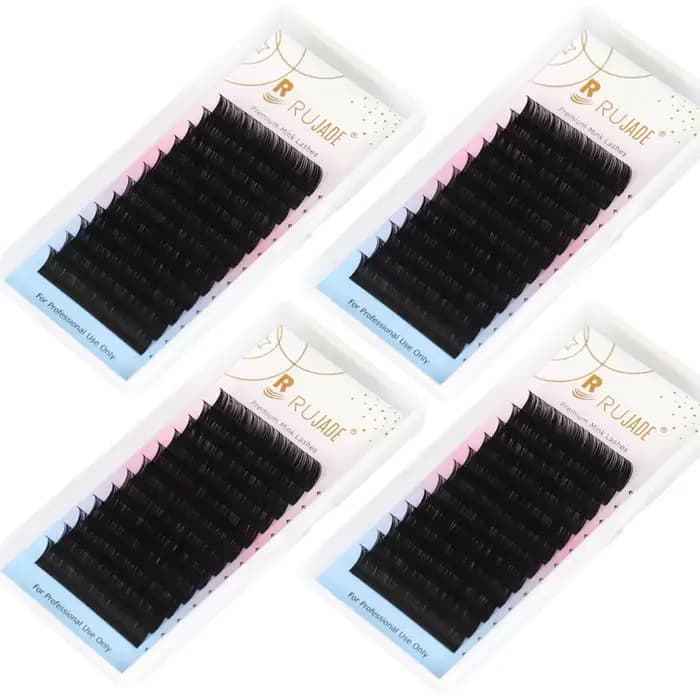 Lashrujade 12 rangées Classic Personal Lash extensions Mascara en soie Soft Natural Cashmere Mascara