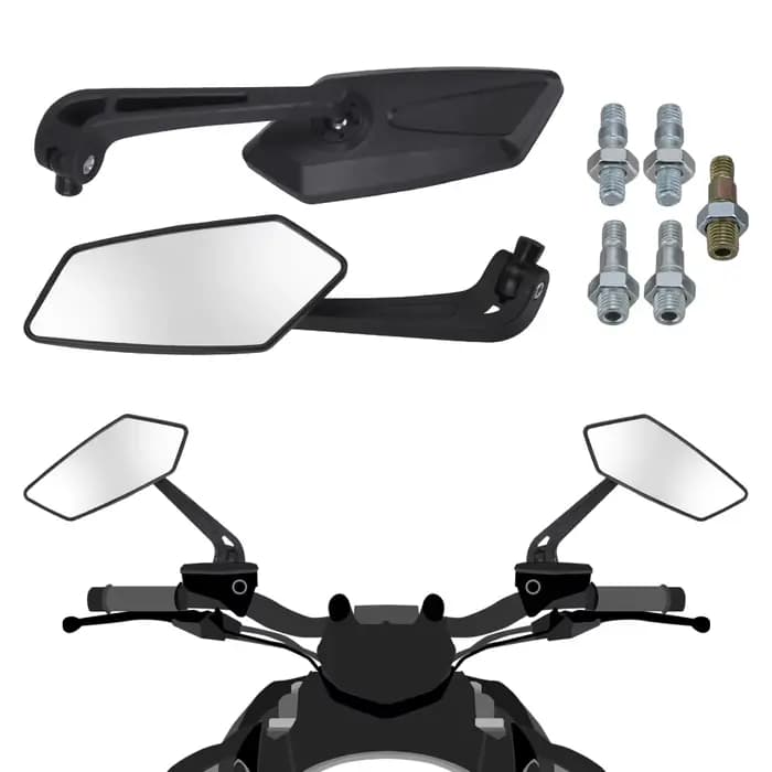 Rétroviseur de guidon de moto, rétroviseur d'extrémité de barre de moto pour café Racer Scooter, mir