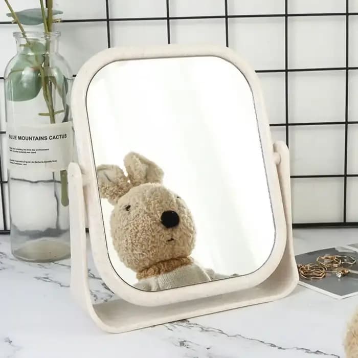 Pliable 360 ° Miroir de maquillage rotatif pour la maison, miroir princesse Double face, Portable
