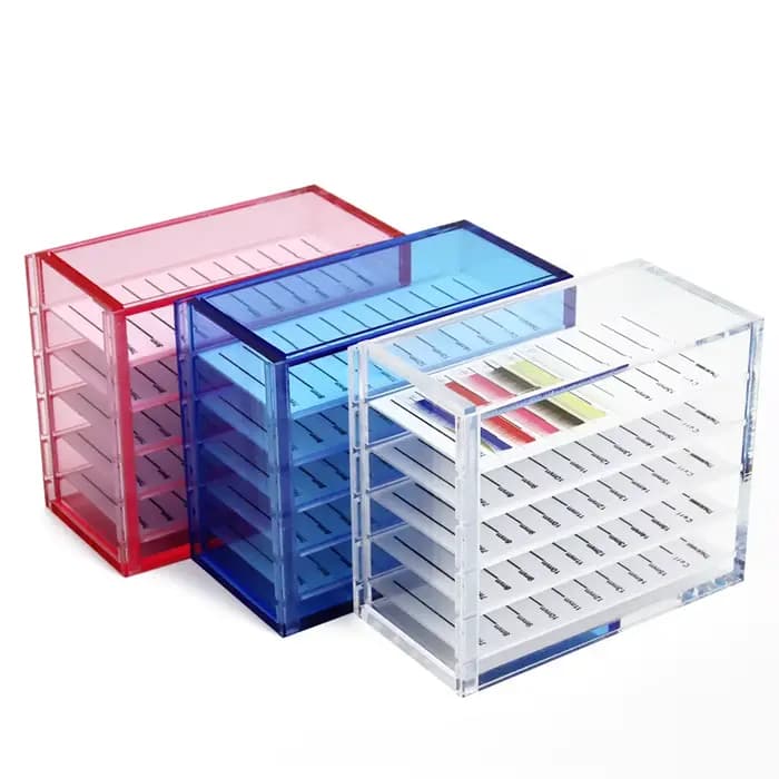 Boîte de rangement pour extensions de cils, porte-palettes en acrylique, outils de maquillage, fourn