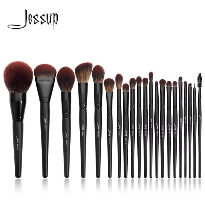 Jessup pinceaux de maquillage ensemble 3-21 pièces Premium synthétique grande poudre fond de teint c