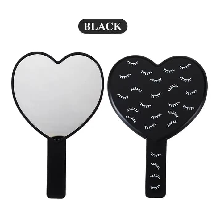 Miroir de vanité portatif en forme de coeur haute définition avec poignée miroir de vanité Portable