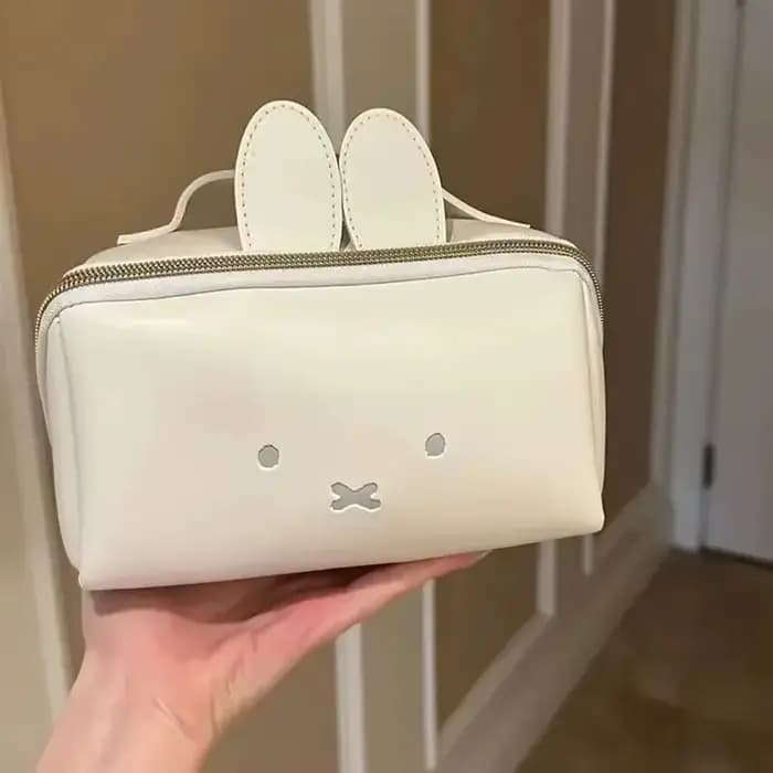 Kawaii Miffy mignon sac de maquillage multi fonctionnel Portable dessin animé lapin forme toilette h