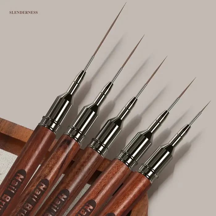Brosse à ongles manche en bois Gel Nail Art Liner bricolage peinture brosse dessin lignes rayure fle