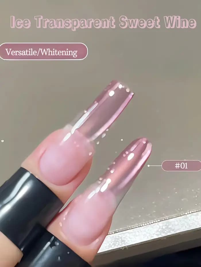 1-12 pièces ZH Printemps/Été Perles de gel pour vernis à ongles effet œil de chat, transparentes eff