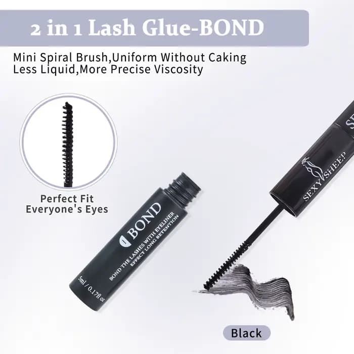 SEXYSHEEP Liaison et joint de cils 10 ml Colle et joint de cils individuels Kit d'extension de cils