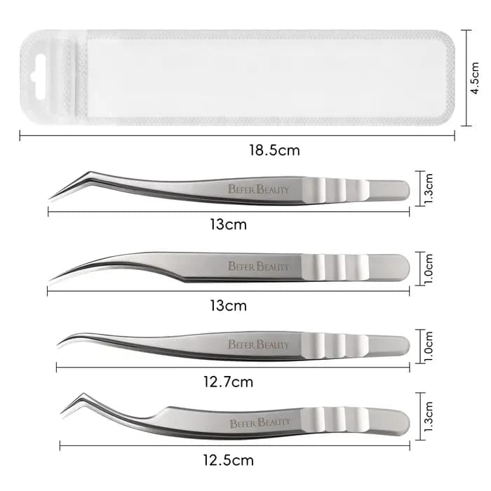 Pincettes antistatiques pour Extension de cils, pincettes professionnelles de Volume de haute précis