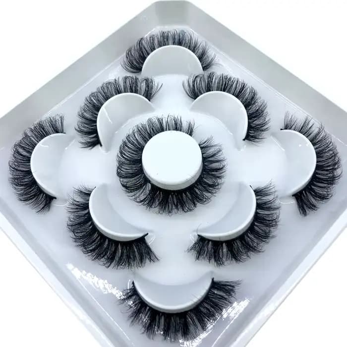 5 paires de cils moelleux 8-25mm 3D cils de vison longs et épais faux cils naturels en gros cils ven