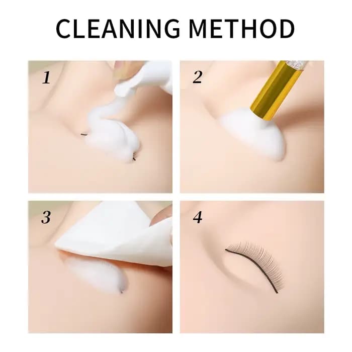 GLAMLASH 5 pièces 5ml mousse nettoyante pour cils pour Extension de cils shampooing concentré avec b