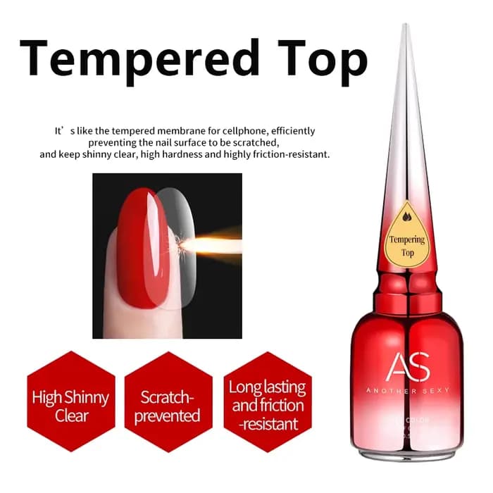 AS 15ml diamant couche de finition Gel vernis à ongles tremper UV LED Gel vernis sans essuyage haute