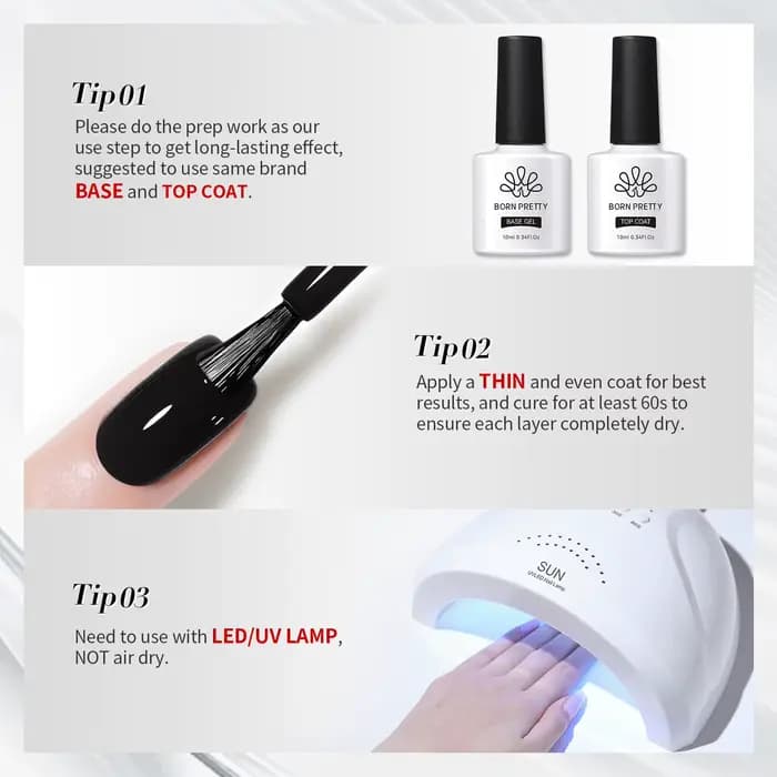 BORN PRETTY 10ml Gel vernis à ongles Gel 130 couleurs Semi Permanent solide vernis à ongles tremper