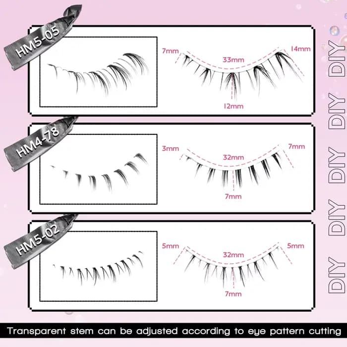 VIPUDA cils inférieurs 5/10 paires yeux coréens naturels Manga cils inférieurs grappe bande transpar
