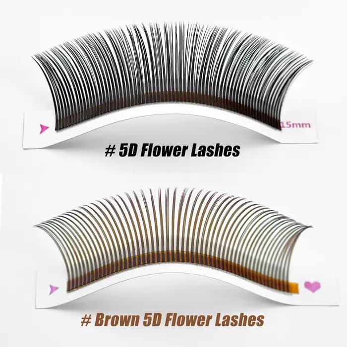 Abonnie 5D fleur humide cils Extensions cils individuels brun Volume doux 5D floraison fée faux faci