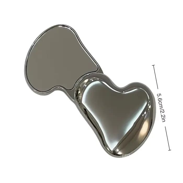 Miroir de maquillage pliable en métal tendance, non fragile, mini miroir de voyage compact, miroir p