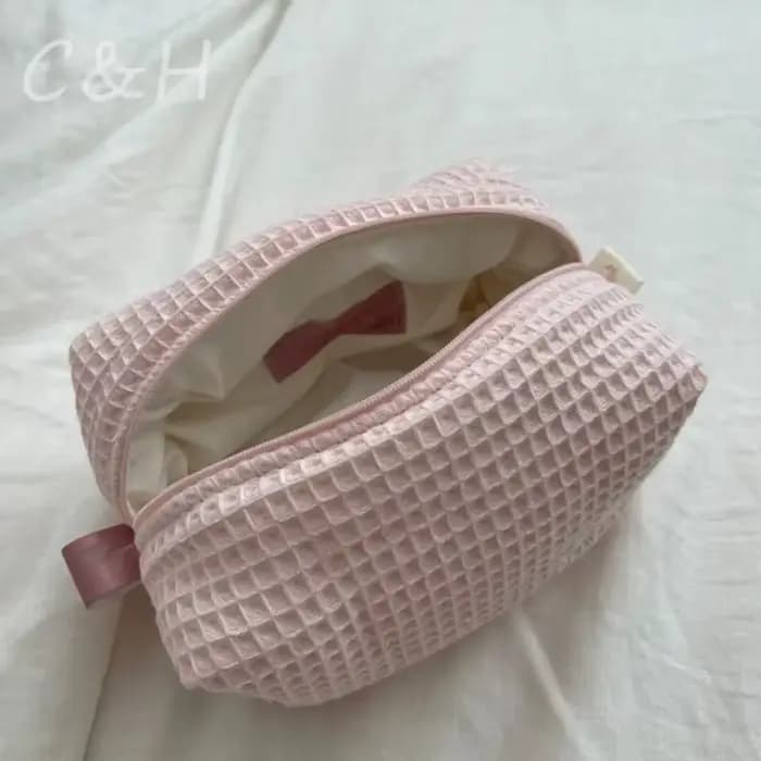 Trousse de maquillage personnalisée avec nom brodé, trousse de toilette de voyage, pochette cosmétiq