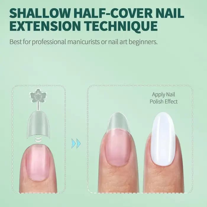 Faux ongles courts demi-couverture, 150 pièces, mat, 12 tailles, sans courbe C, pour Extension d'ong