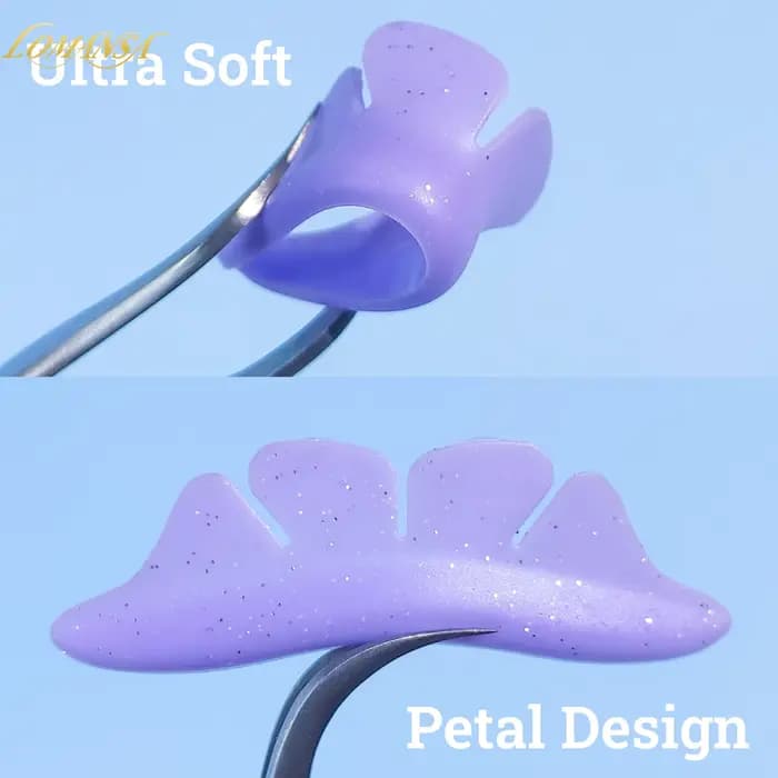 Lomansa 1 paire Silicone paillettes papillon cils ascenseur Pad cils Perm tige bouclier cils levage