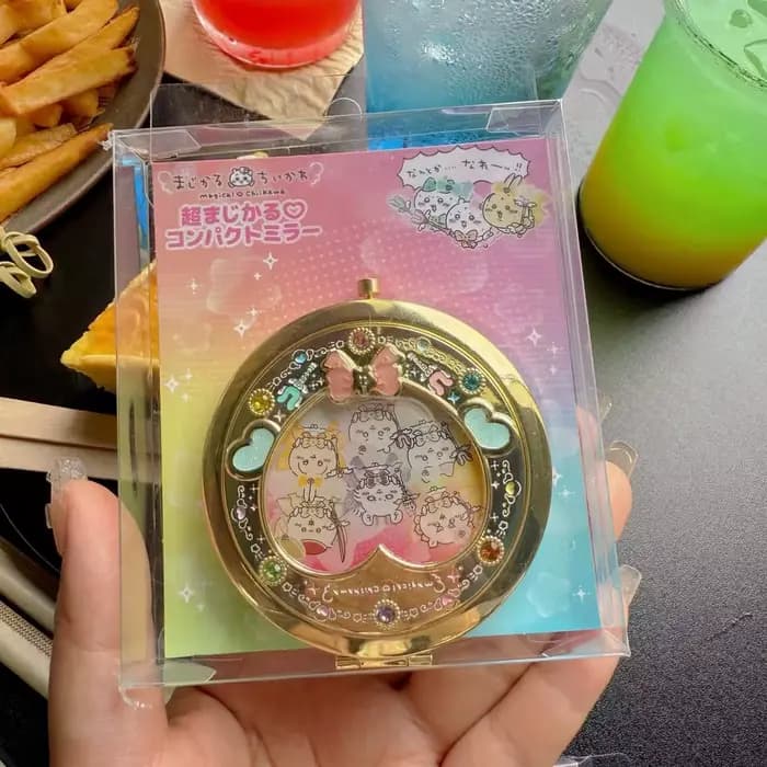 Miroir magique Usagi Hachiware pliable, idéal pour un usage quotidien, miroir cosmétique portable su