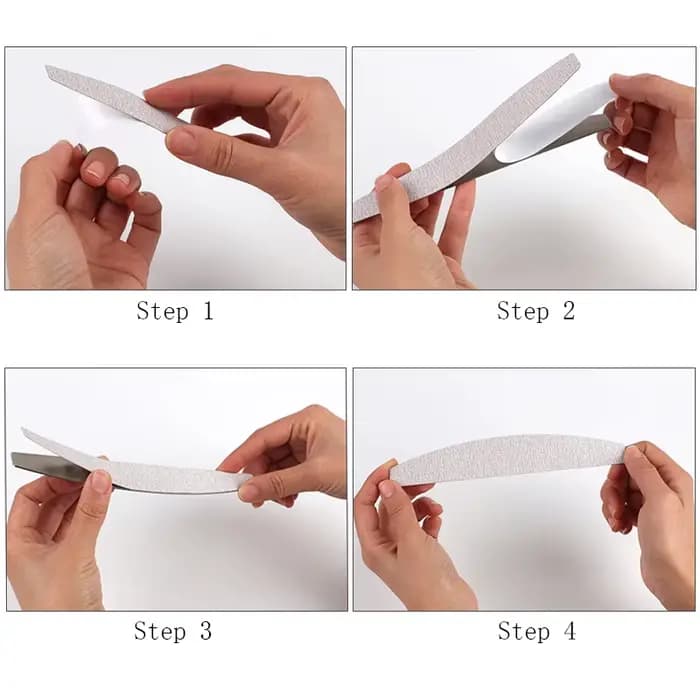 Lime à ongles en papier de verre de remplacement, 100 pièces, avec poignée en métal, tampon amovible