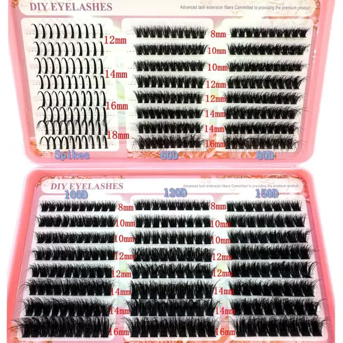 48 rangées 6 Styles pointes cils individuels Volume grappes de cils D/DD bouclés épais grappes de ci