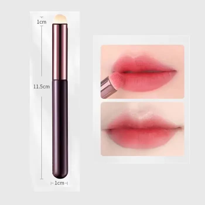 Pinceau à tête ronde avec capuchon Jules Stain, mini pinceau portable, rouge à lèvres de voyage, man